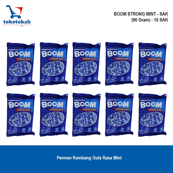 

BOOM SAK permen kembang gula rasa strongmint produksi KONIMEX - 10pcs