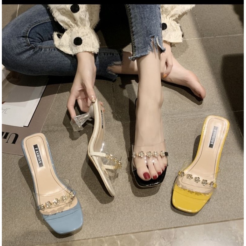 NF808 - Sandal Heel Fashion Wanita Import