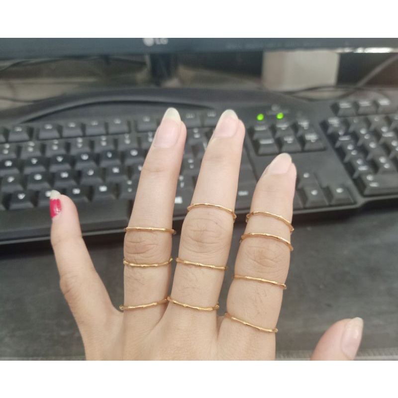 cincin emas model simpel polos kadar 375%
