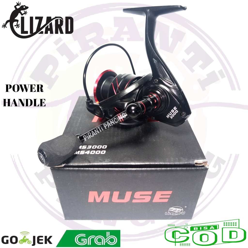 REEL LIZARD MUSE 3000 REEL POWER HANDLE REEL PANCING GALATAMA GALAPUNG KUAT MURAH REEL SUNGAI LAUT