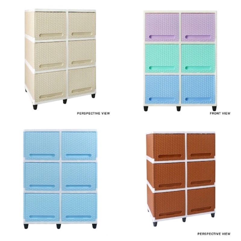 Lemari Plastik Club Flip Susun 3 Double Lemari Plastik Sliding Pintu 6