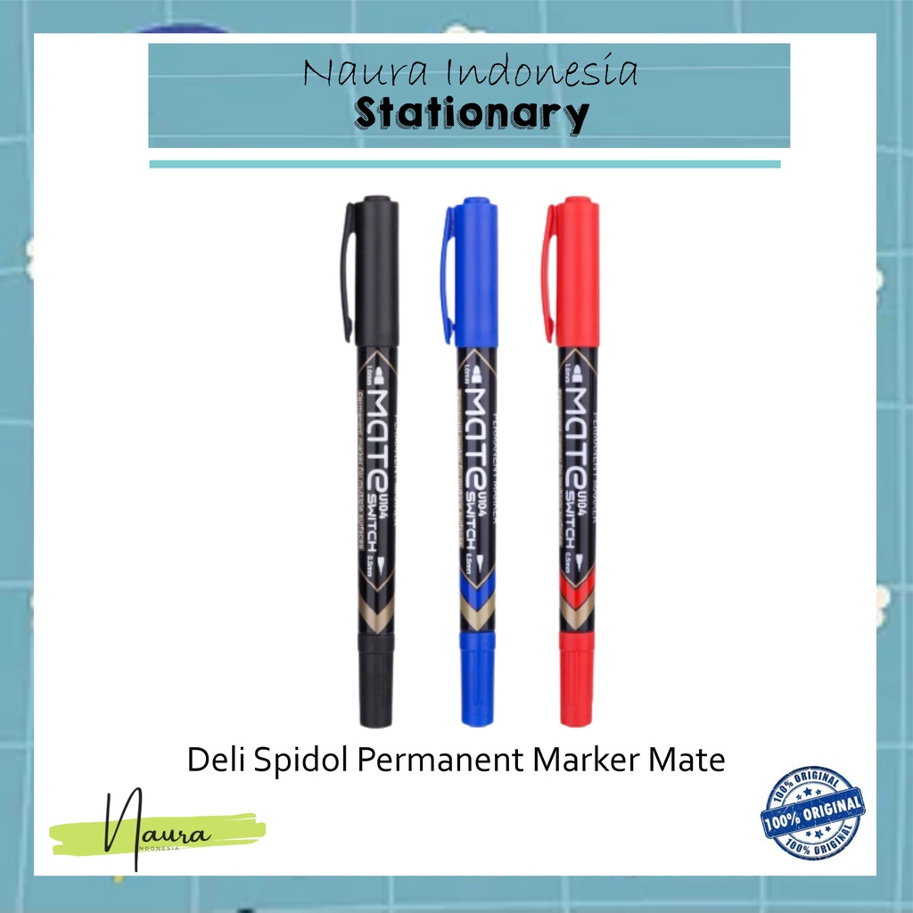 

Deli Spidol Permanent Marker (red) EU10440 (PCS) | Spidol Deli