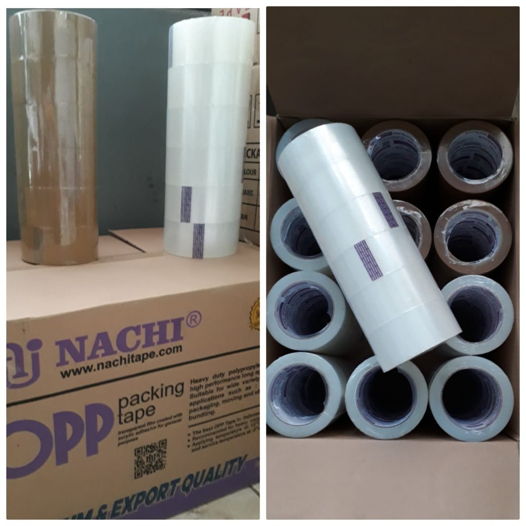 

[TERLARIS_SIAP KIRIM) Bening dan Coklat Merek Nachi Tape Uk. 48mm x 100Yard /Duss