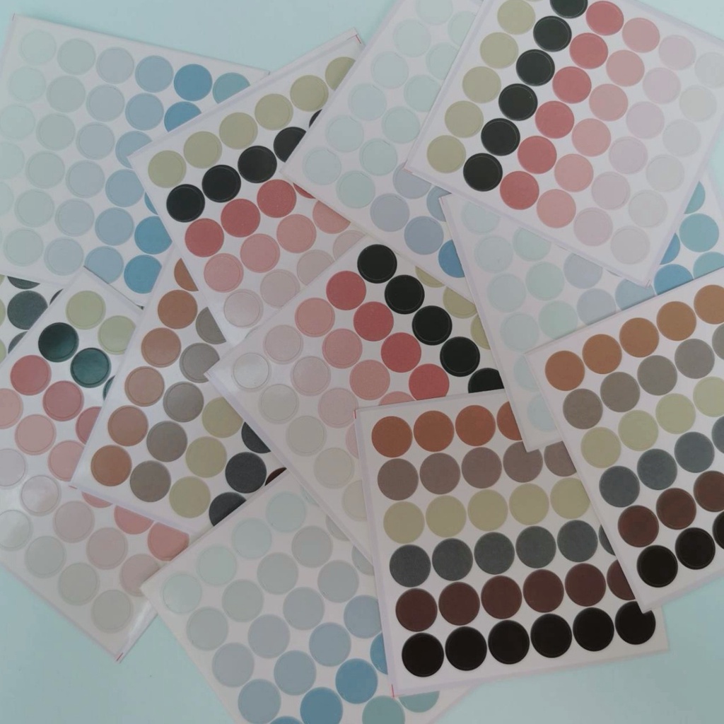 

36pcs Stiker Basic Small Circle Color Tone - Stiker Bulat Warna Warni