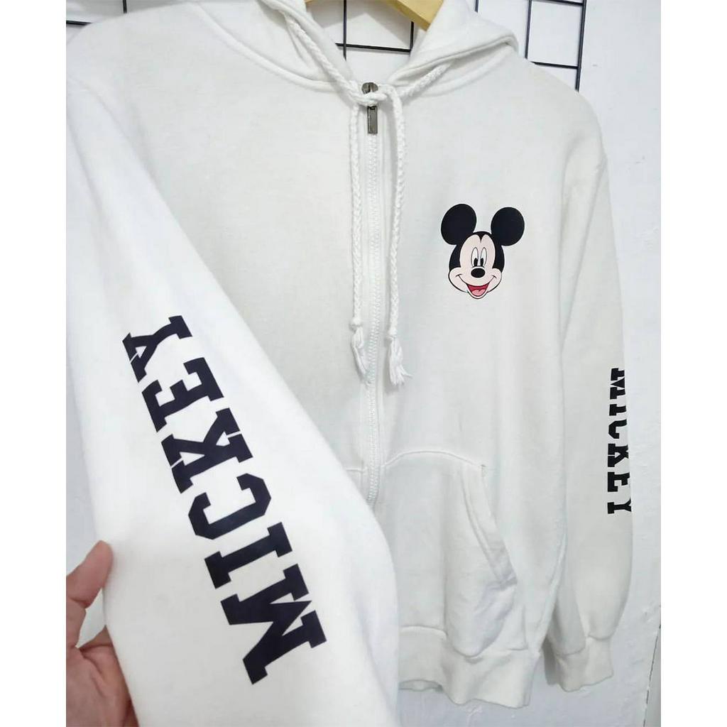 MICKEY ZIPPER GEMOY PREMIUM Jacket Crewneck Sweater Hoodie Wanita Kekinian Oversize Fashion Outfit Ootd Korean Style Jaket Krunek Suiter Hudie Jicket Crewnek Sweter Hody Cewek Remaja Bahan Fleece Tebal LD 110 PB 65