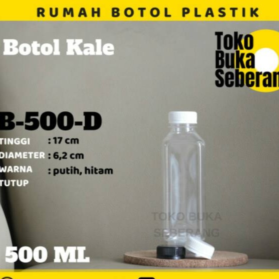 Botol Plastik Kale Kotak 500 ml (D) / Botol jus / Botol