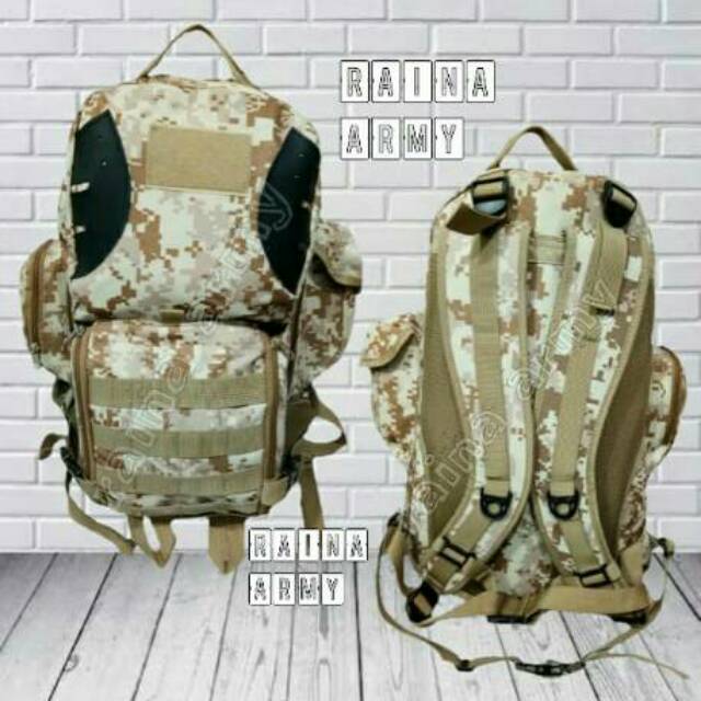 Tas ransel army tas punggung army model hiu loreng digital gurun