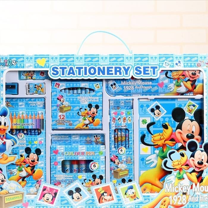 Stationary set goody bag ultah kado natal frozen mickey mouse 13