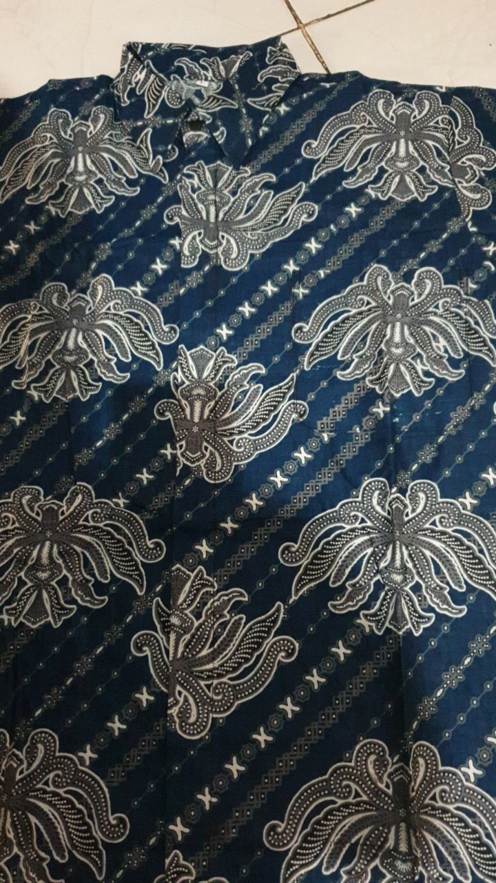 Bswart Batik Hrb026 Kenongo Hem Batik Daun Putri Malu Kemeja Batik Pria
