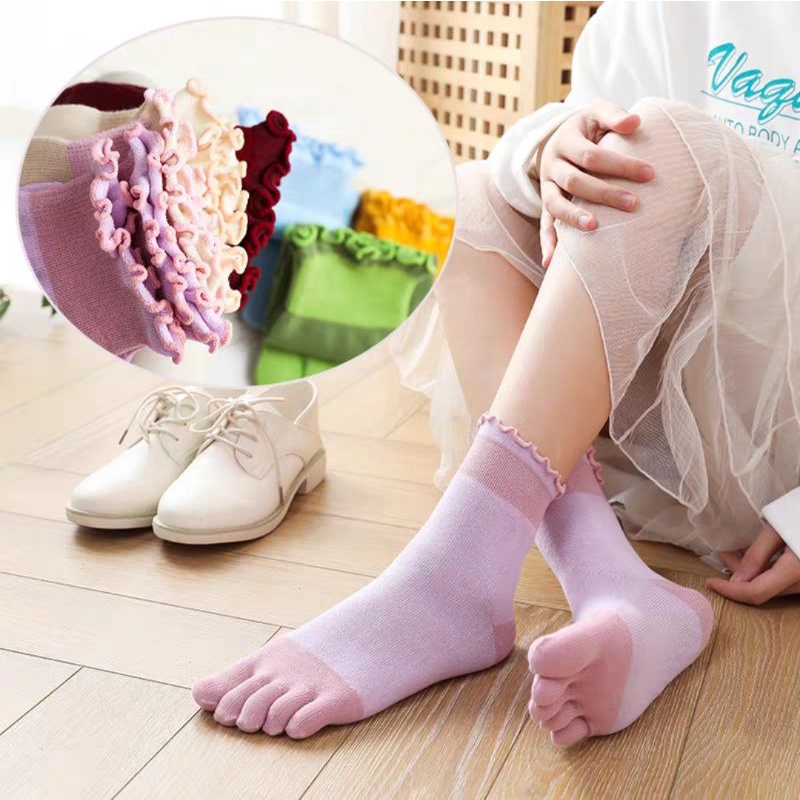 Kaos kaki wanita-kaos kaki jari-kaos kaki jari lima-kaos kaki Jepang-kaos kaki Renda Jepang