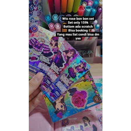 booked aikatsu card rose bon bon coord set |aikatsu premium|kartu aikatsu premium|aikatsu ran