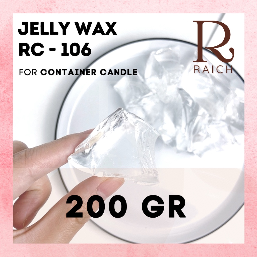 200gr GEL WAX - SOFT (MP) &amp; HARD (HP) / Jelly Wax Bahan Baku Lilin Transparan Clear Bening Tiruan Minuman Tidak Berwarna