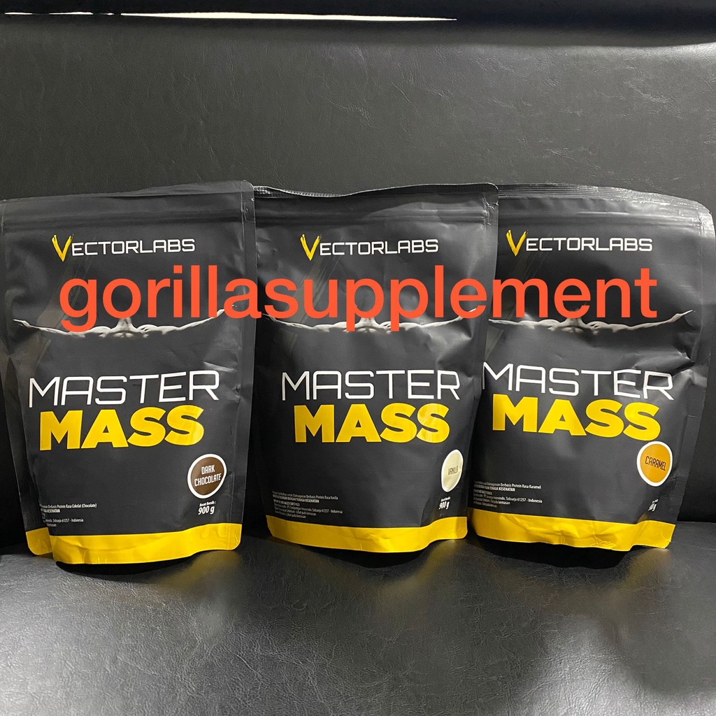 GAINER MASTERMASS GAINER 2LBS 900 GRAM BPOM VECTORLABS VECTOR LABS SUSU PENGGEMUK BADAN FITNESS GYM