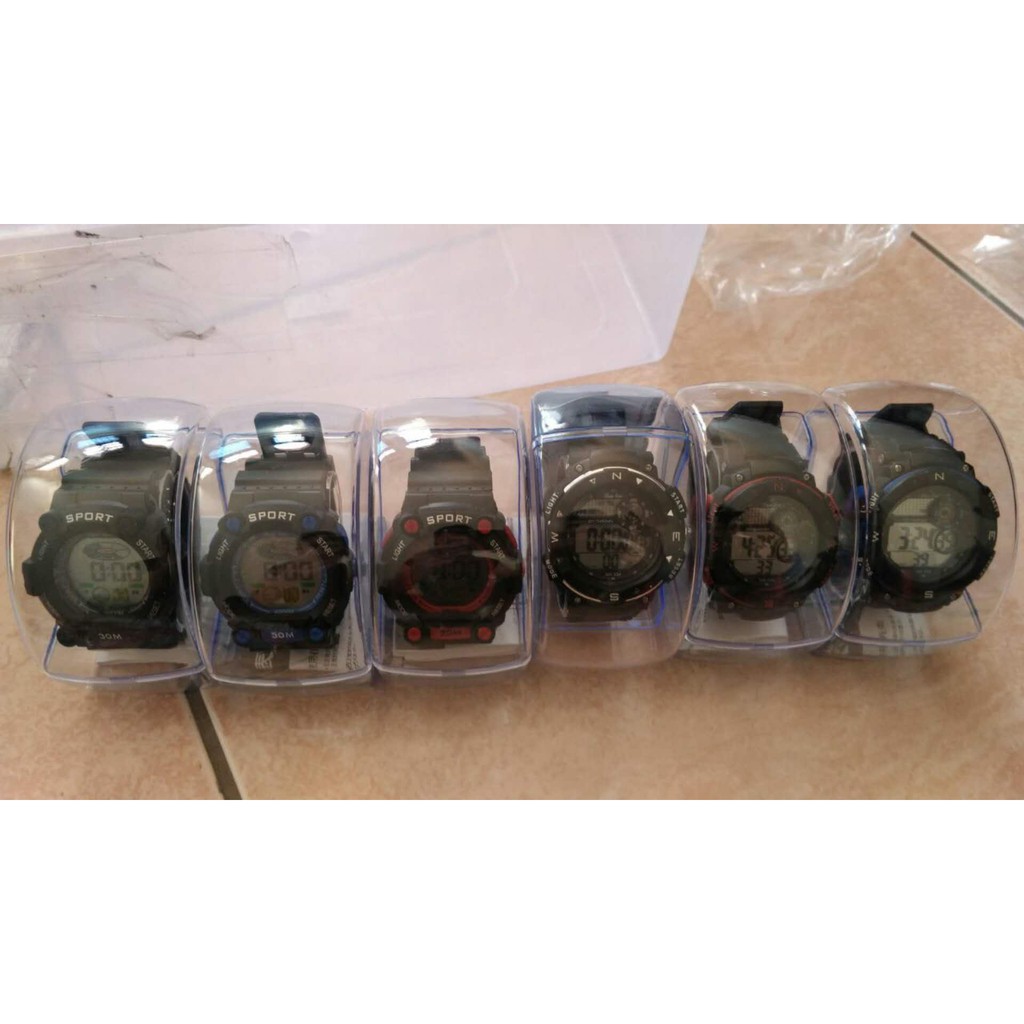 jam tangan digital s sport box mika