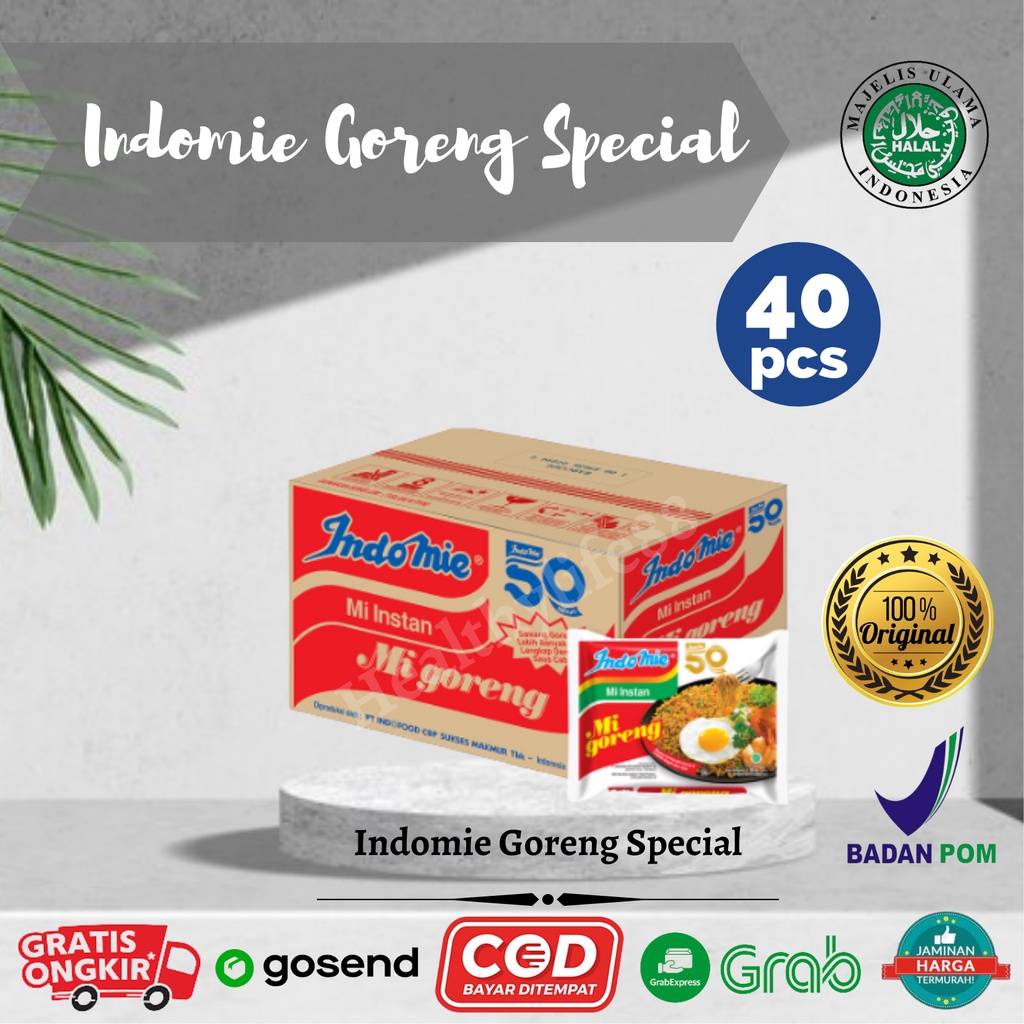 

Mie Indomie Indomi Goreng Special 1 Dus / Karton / Kardus Isi 40 Pcs Instan Murah By Healthylife88