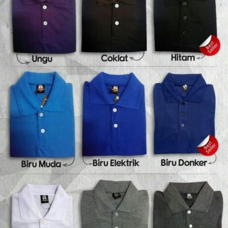 Kaos POLO Pria Wanita Shirt Kaos kerah Polos lacoste Tangan pendek