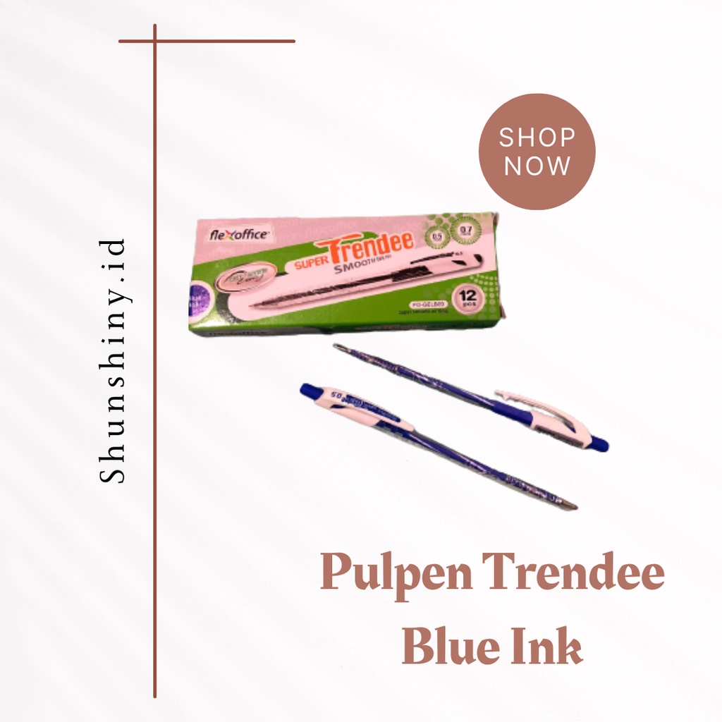 

PULPEN CETEKAN TRENDEE WARNA BIRU ISI 12PCS 0.5MM