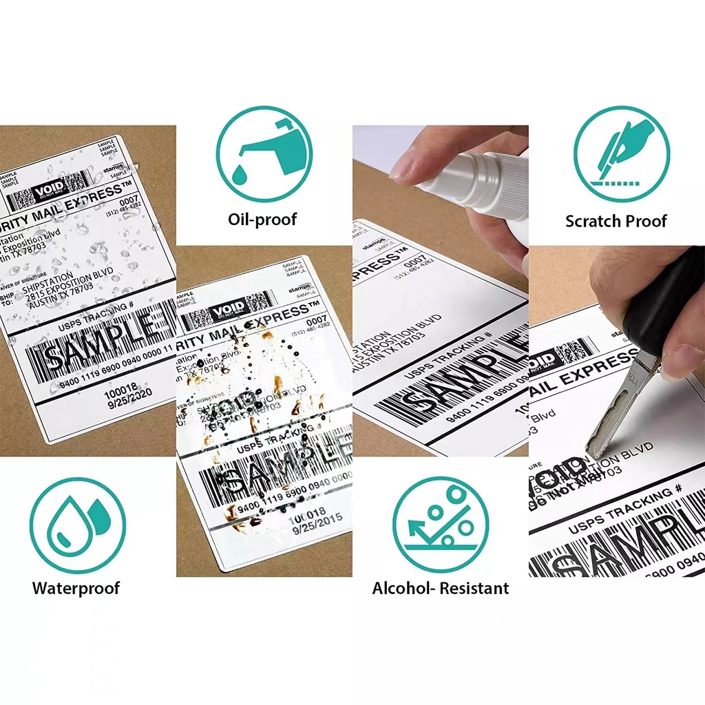 Kertas Thermal Label Barcode 100 x 150 mm isi 500 Pcs - 1250 Pcs Harga Termurah