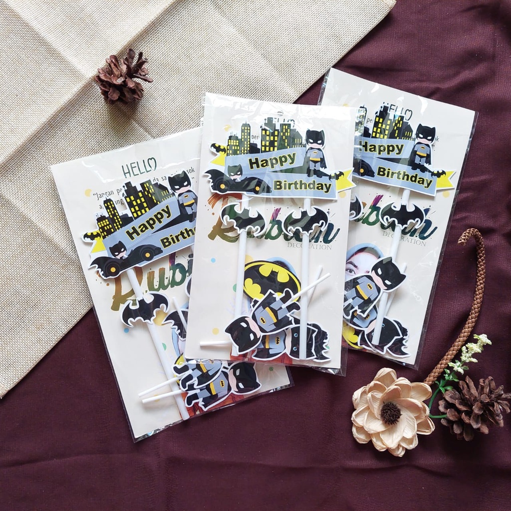 Batman2 Topper Cake / Hiasan Kue Ulang Tahun