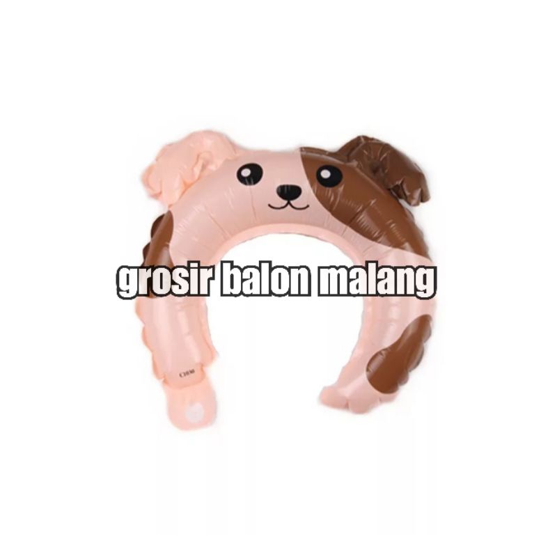 balon bando headband hiasan kepala animal hewan anjing dog