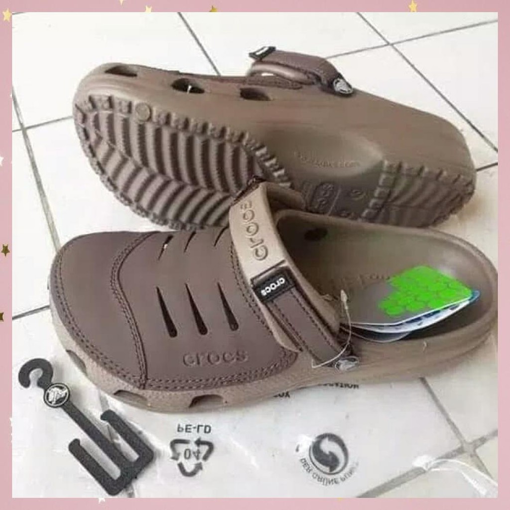 Sandal Crocs Yukon Leather Pria/Ssandal Crocs Yukon Leather /Yukon