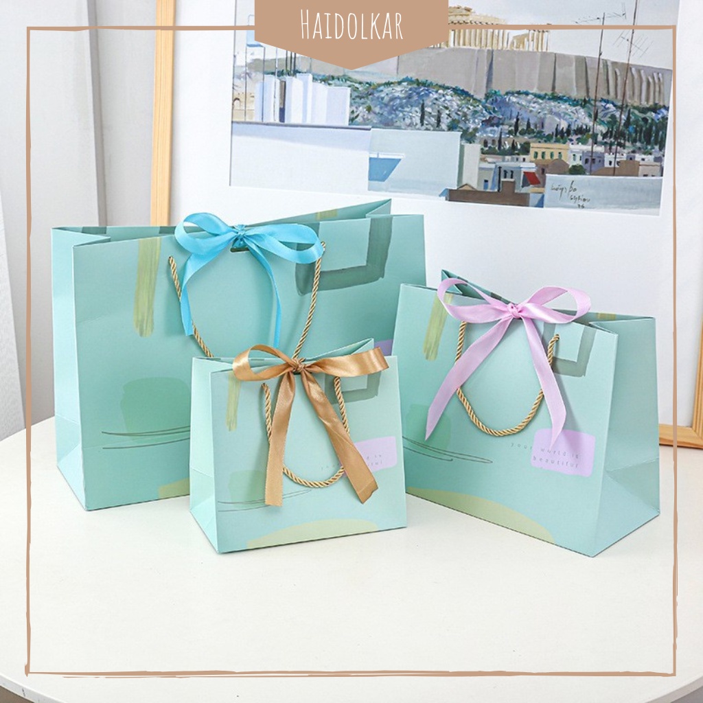 

Paper bag ado motif kantong hadiah paper bag souvenir kantong baju tribal paper bag vintage