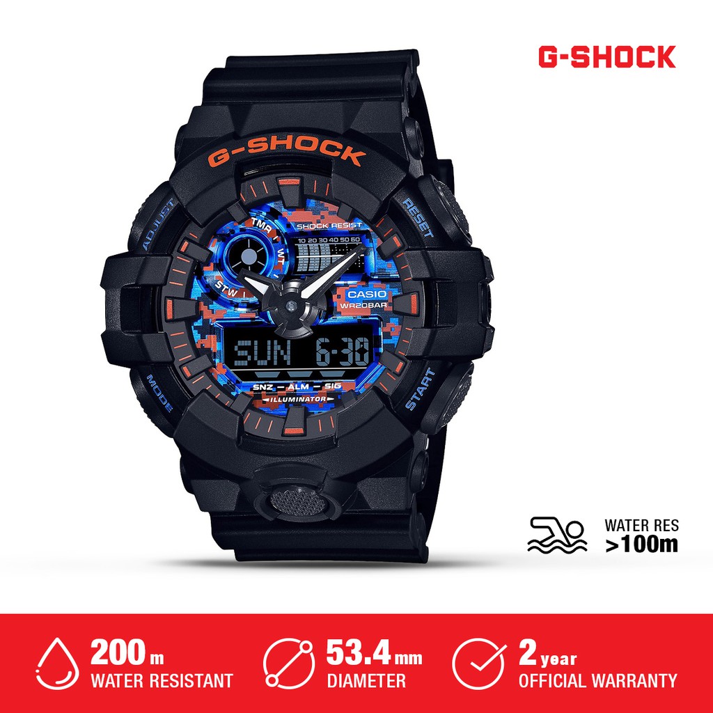 Casio G-Shock Jam Tangan Pria Analog Digital Original GA-700CT-1ADR Waterproof