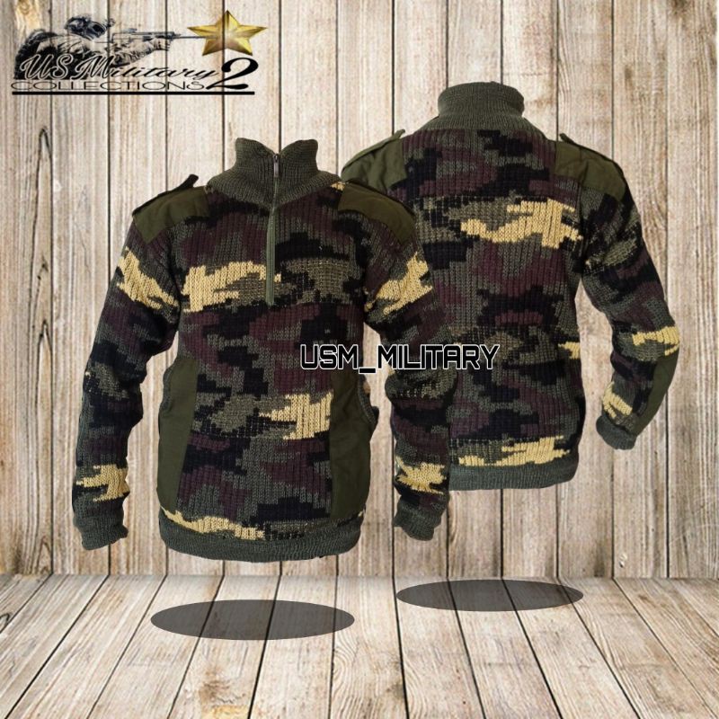 Sweater rajut manual loreng malvinas / Sweater rajut pria / Sweater army
