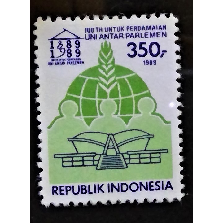 

Perangko Indonesia 100 Tahun Perdamaian Uni Antar Parlemen Tahun 1989