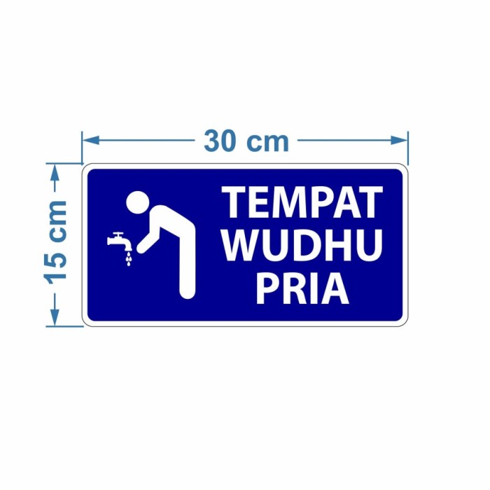 

sign Rambu Tempat Wudhu 30cm x 15cm Acrylic 2mm