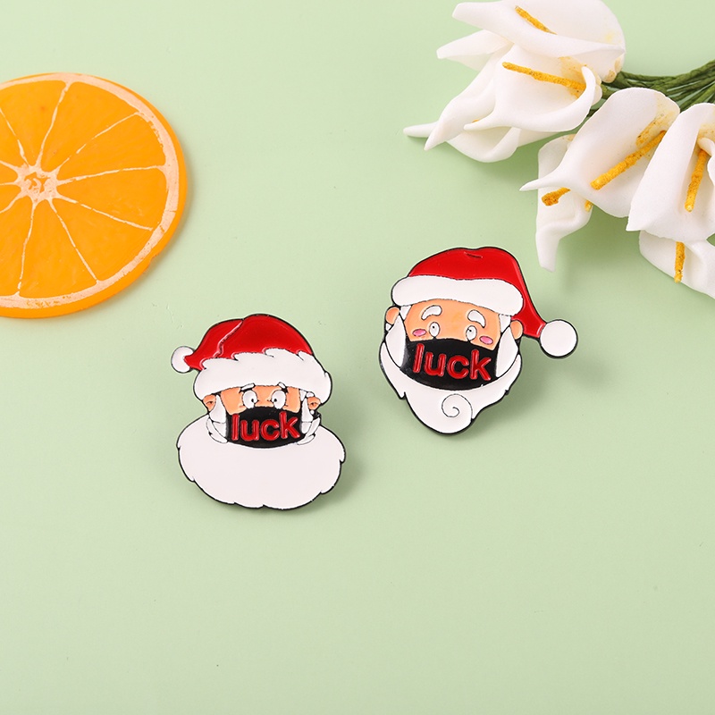 Bros Pin Desain Kartun Santa Claus Untuk Aksesoris Pakaian