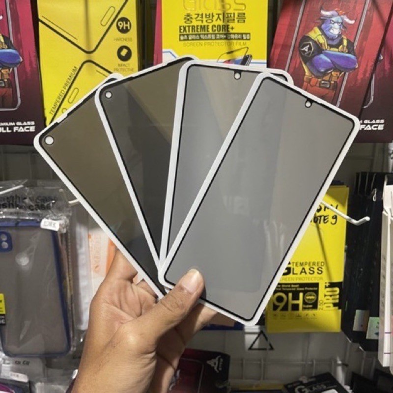 TEMPERED GLASS ANTI SPY VIVO V25 V25E V25 PRO V23E V23 5G V21 4G 2022 V21 5G 2021 V21E 4G V20 / V20 SE V15 PRO V11 PRO V11i V9 PRIVACY PREMIUM FULL COVER KACA LAYAR FULL LIST HITAM ANTI GORES