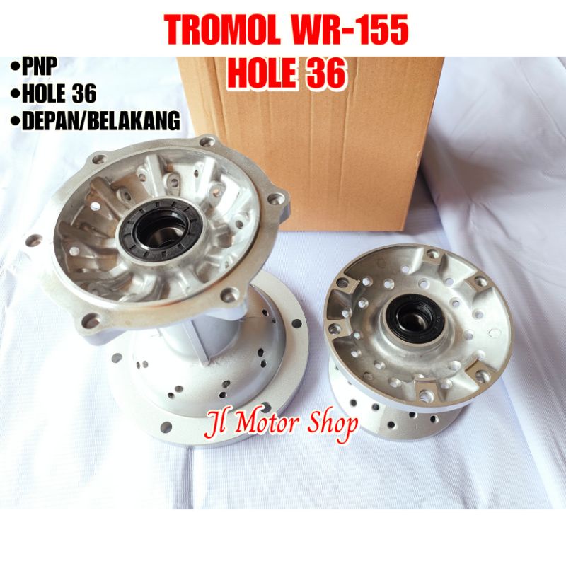 TROMOL DEPAN BELAKANG YAMAHA WR155 WR 155 LUBANG 36 - TROMOL SET WR 155 WR155 HOLE 36