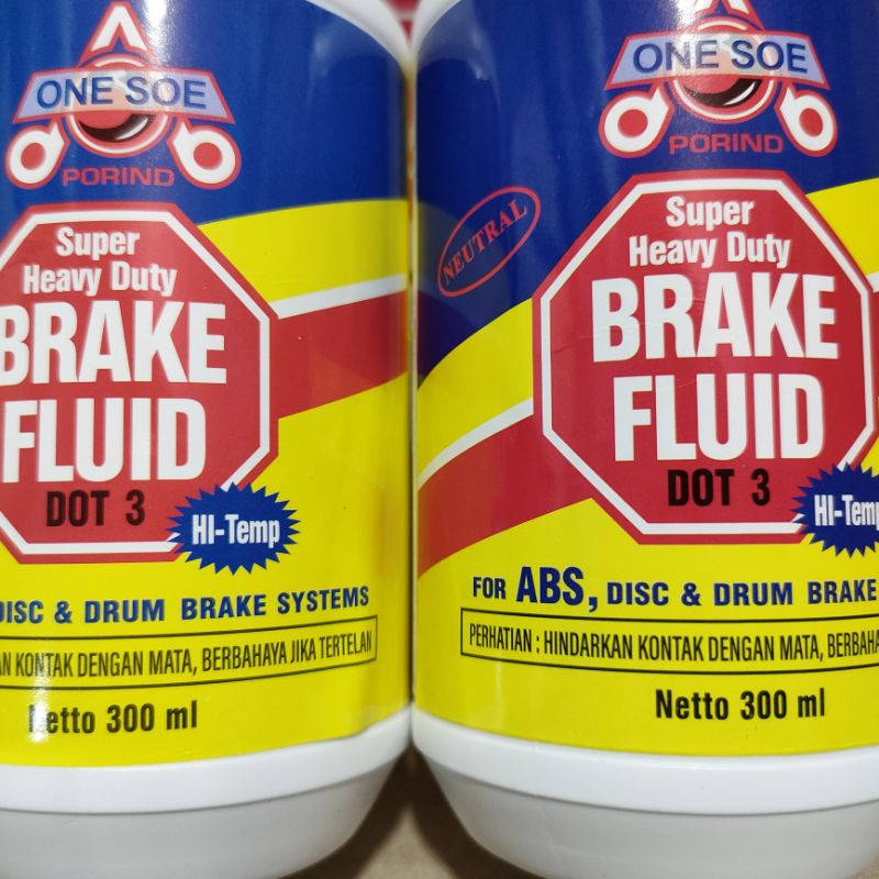 Minyak Rem ONE SOE 300ml DOT 3 Warna Putih Brake Fluid Oli Rem Minyak Rem 300ml Motor / Mobil