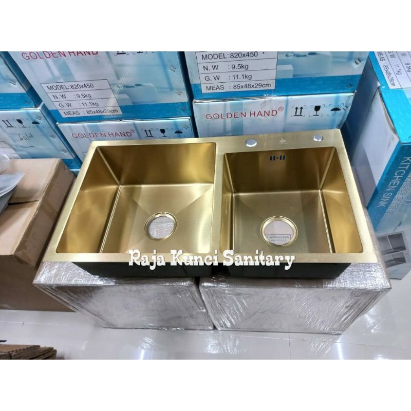 Kitchen Sink Onan Golden Hand 8245 Gold/Bak Cuci Piring 8245 Stainless GOLD