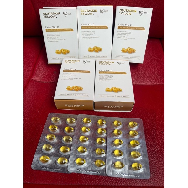 1 BOX GLUTASKIN YELLOW LC BEAUTY / PEMUTIH TUBUH PERMANEN / PEMUTIH KULIT BPOM