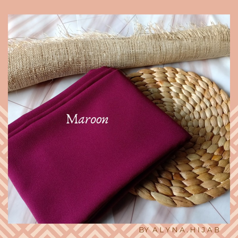 Khimar Diamond Ped /hijab syar'i / terbaru / bergo-Maroon