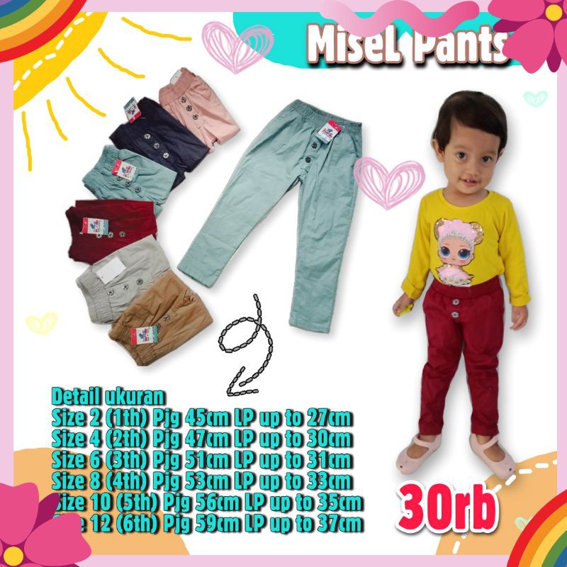 MiseL Pants size 1-6th