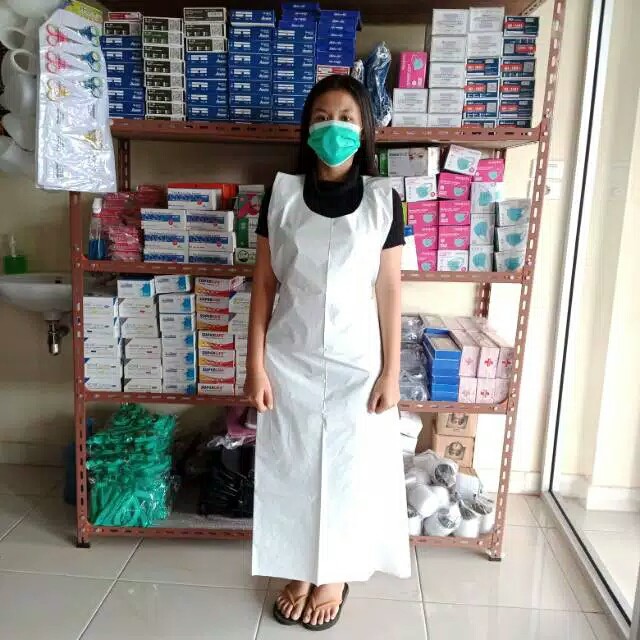 Baju Apron Merk Onemed murah / Apron Plastik / celemek plastik/ celemek bidan termurah