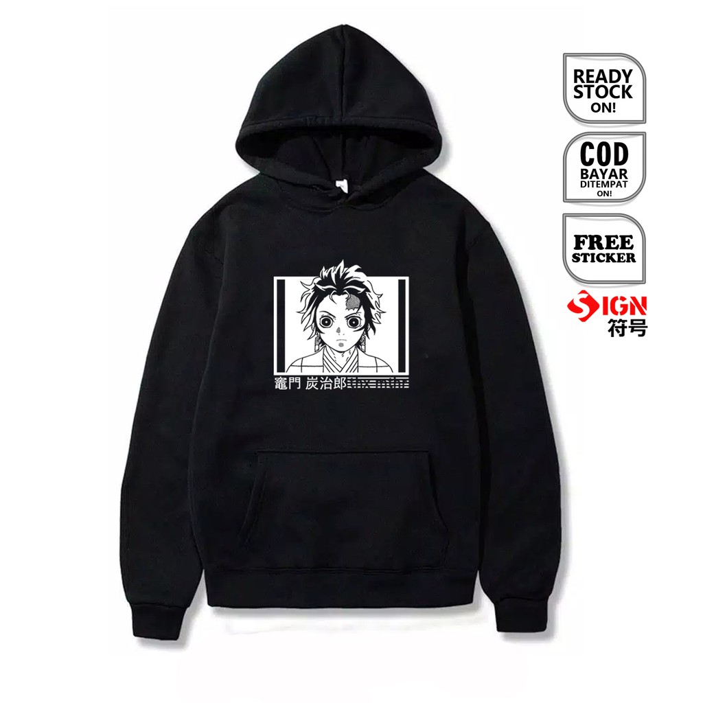 HOODIE ANIME KIMETSU NO YAIBA TANJIRO KAMADO KYODAI NO KIZUNA MANGA BAJU JEPANG NEZUKO KAMADO SIGN