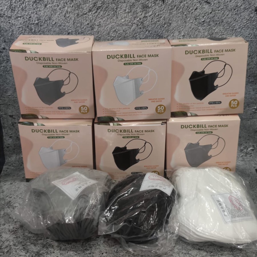 MASKER DUCKBILL Y&B CARE ISI 50 MASKER YnB DUCKBILL ABU ABU NON MEDIS ISI 50