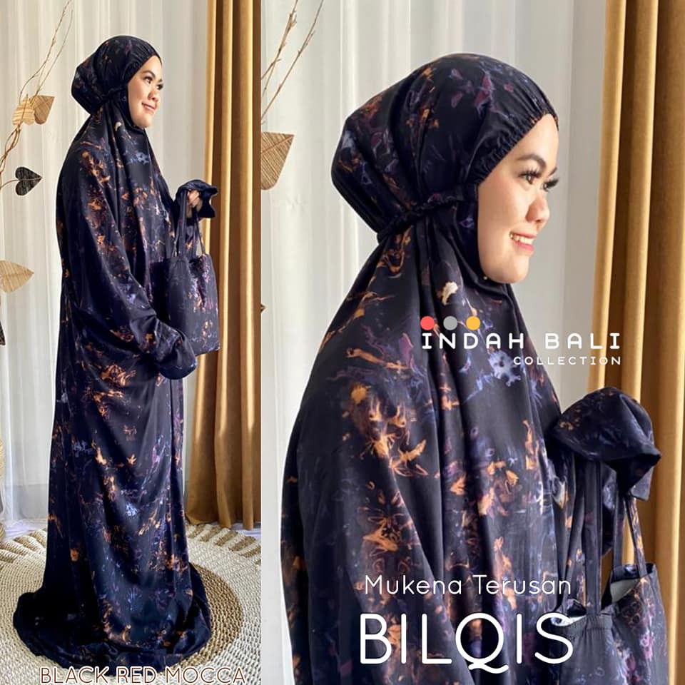 Mukena Bali Abaya terusan Smoke Super jumbo