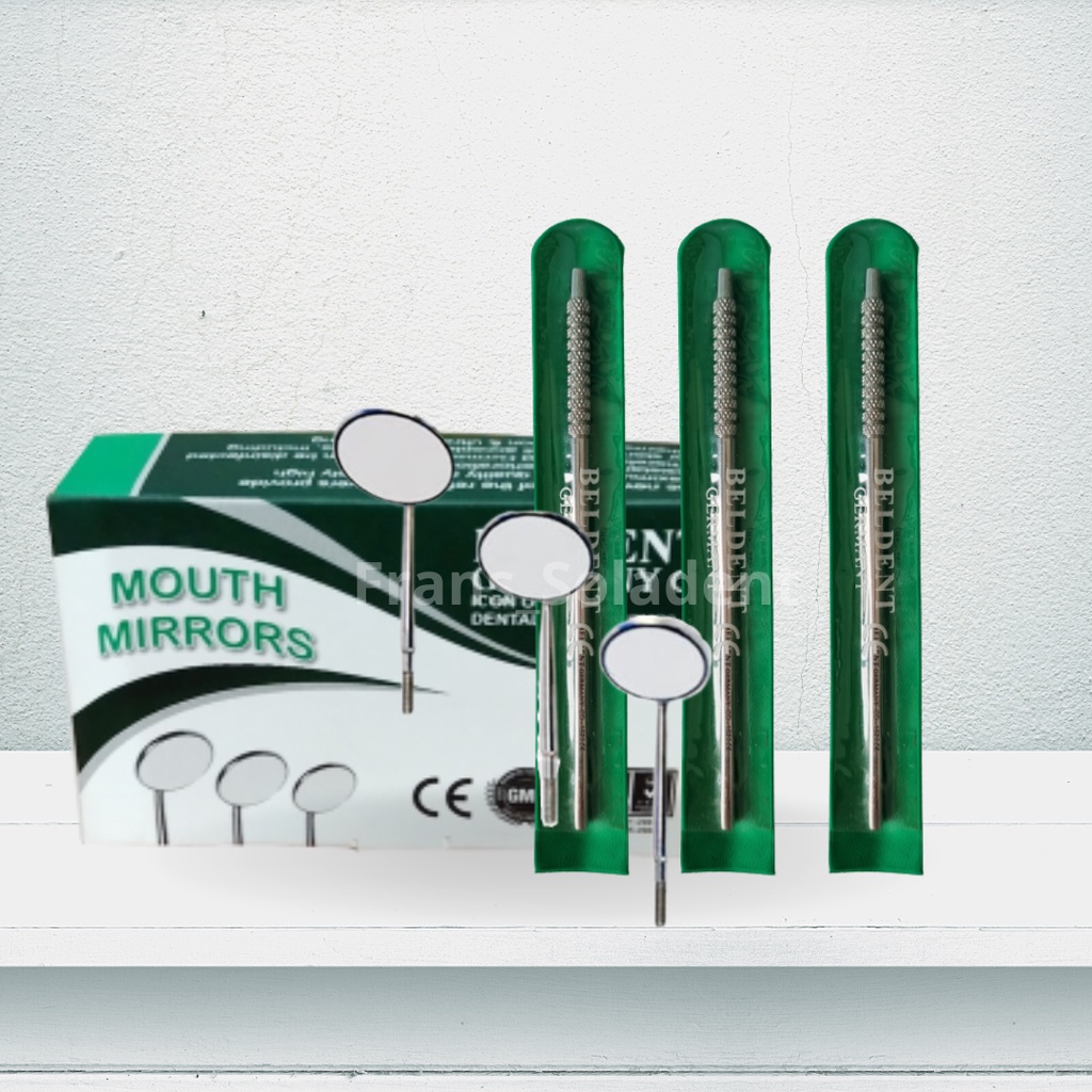 Kaca Mulut Beldent Dental Handle Kaca Mulut dan Kaca Mulut no 3 4