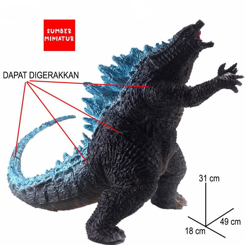 Godzilla 2019 King of The Monster Ukuran JUMBO Action Figure