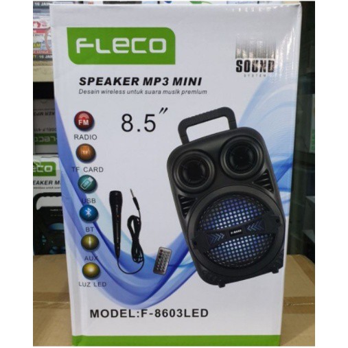 Speaker Bluetooth Karaoke Fleco 8603