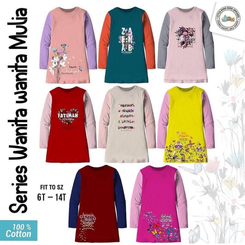 Tunik Anak Perempuan Muslim - Series Wanita Mulia - Baju Anak Tanggung