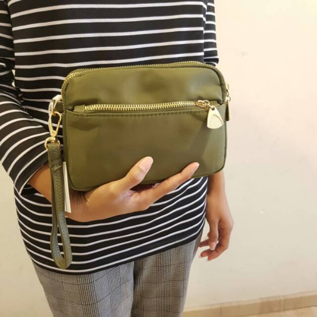 Dompet HP Tas Selempang Wanita Mini Shoulder Bag Import Bahan Parasut Serba Guna Kecil