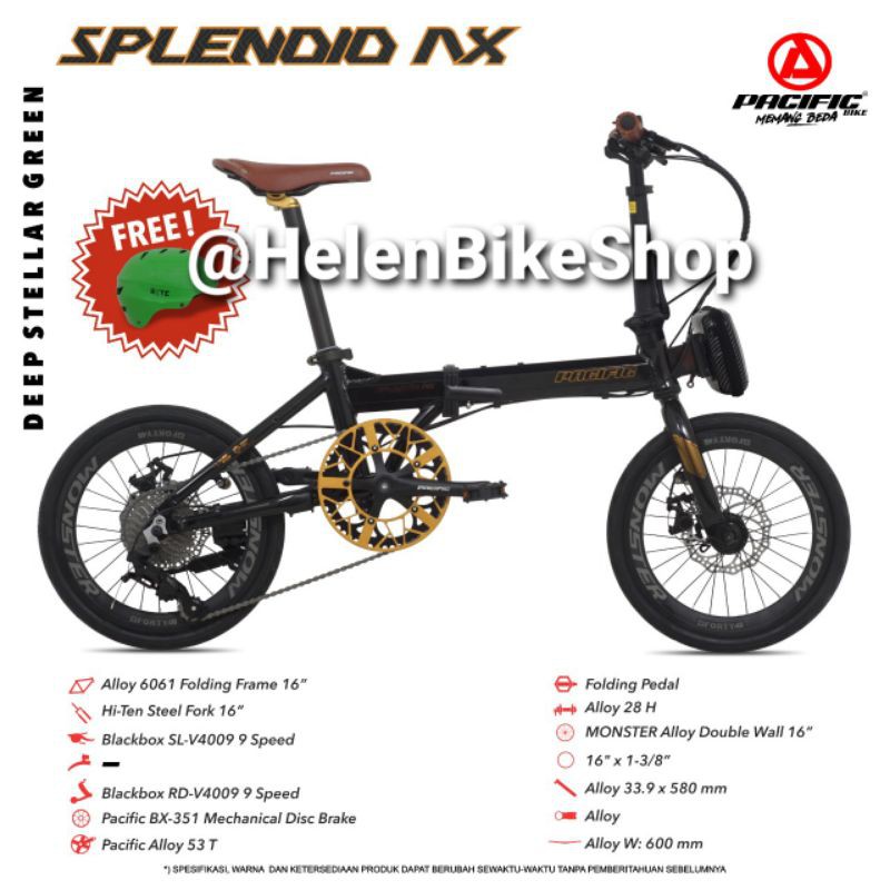 Sepeda Lipat Pacific 16 inch Splendid Ax