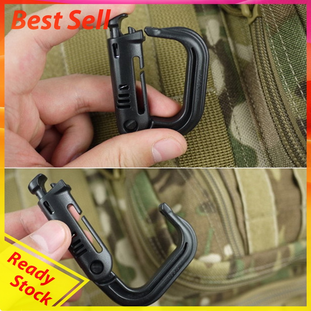 Lightweight Outdoor D-Shape Backpack Carabiner Plastic Steel Hanging Clasp