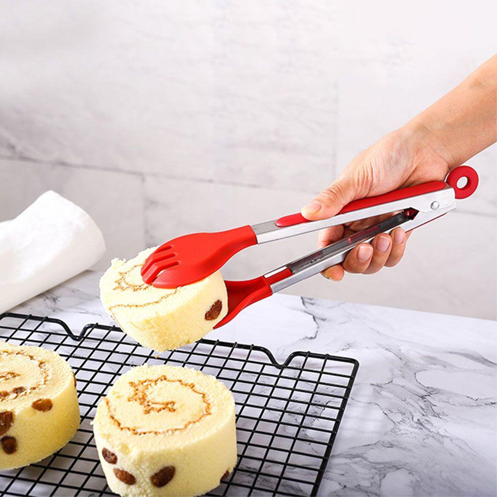 Solighter Penjepit Masak Dapur BPA Free Bisa Mengunci Gagang Anti Selip Ujung Bulat Silikon Premium